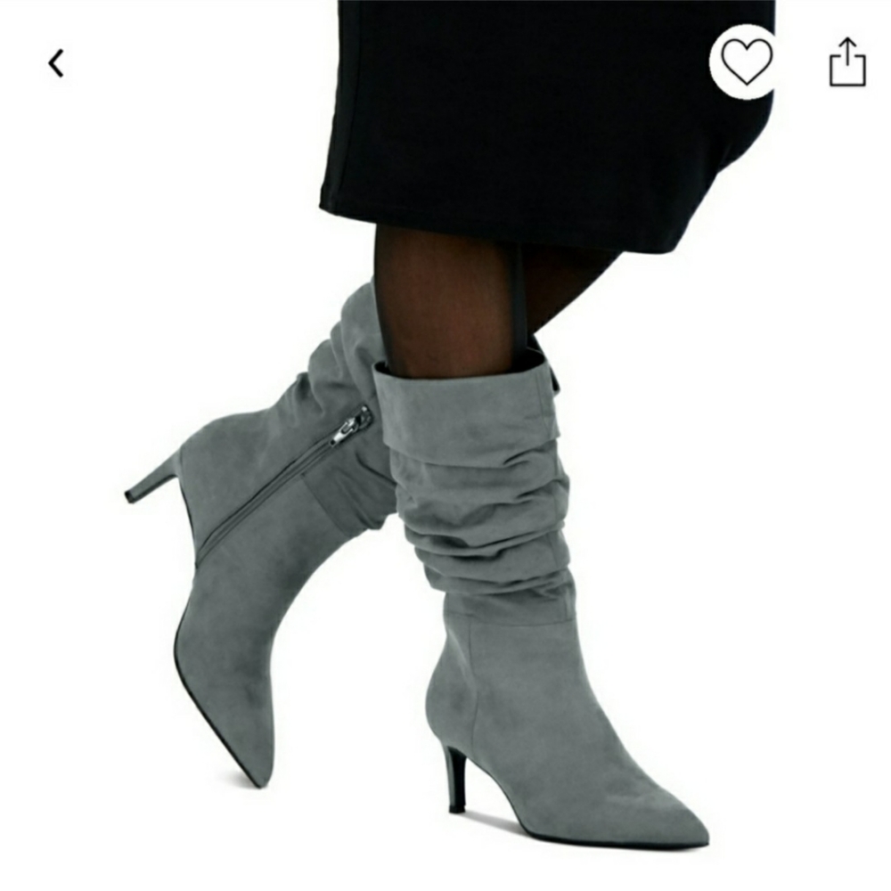 Alfani Women's Lissa Slouch Boots, Gray, 8.5